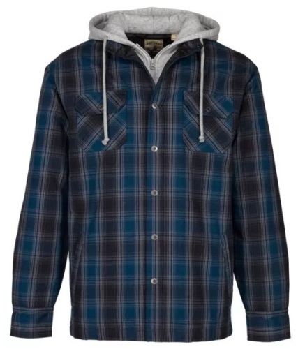 RedHead Insulated Hooded Flannel Long-Sleeve Shirt for Men, Blue Wing Teal , LT - E-Commerce Return - Lot 459