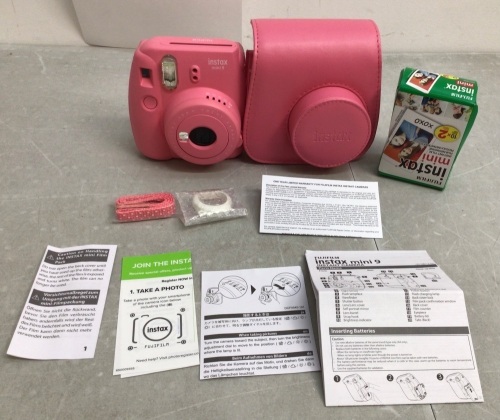Bundle of Instax Mini 9 Instant Camera w/ Groovy Case and Film - Lot 56