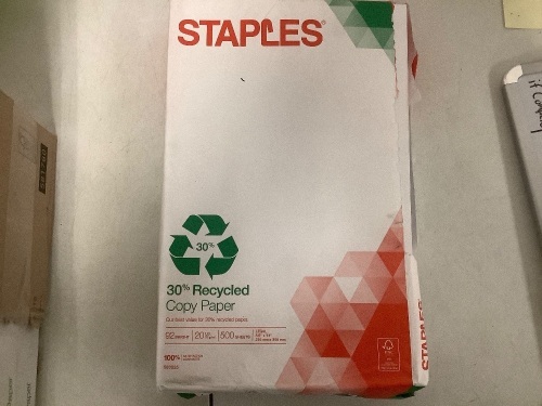Case of (10) Reams 8.5"x14" Legal 30% Recycled Copy Paper - Lot 222