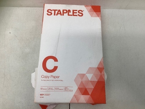 Box of 10 Reams Staples Legal Copy Paper, E-Comm Return - Lot 256