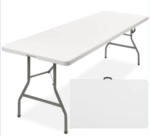8ft Portable Folding Plastic Table, Appears new - Lot 261