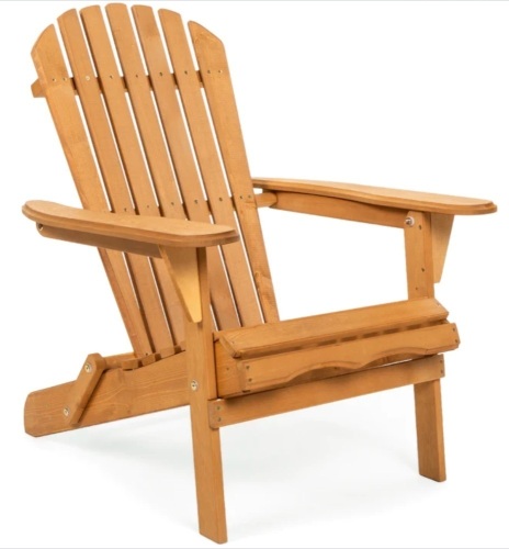 Folding Wooden Adirondack Chair, Appears New, Unknown If Complete - Lot 302