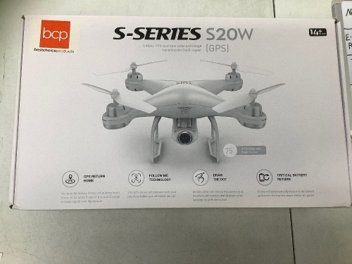 BCP S-Series S20W Quad Copter, Powers Up, Appears New - Lot 328