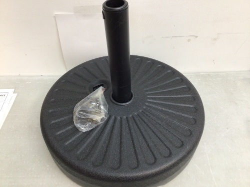 Plastic Patio Umbrella Base Pole Holder Accessory w/ Adjustable Knob, E-Comm Return - Lot 467