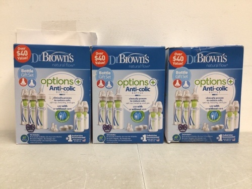 Lot of (3) Dr Browns Anti Colic Bottles, E-Comm Return - Lot 77