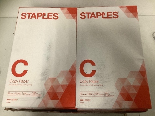 Lot of (10) Staples Legal Copy Paper, E-Comm Return - Lot 165