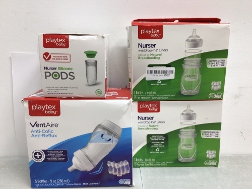 Misc Playtex Baby Bottle Items, E-Comm Return - Lot 45