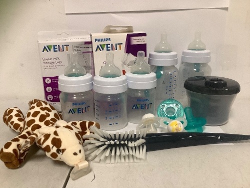 Lot of Philips Baby Bottles w/ Accessories - Lot 235