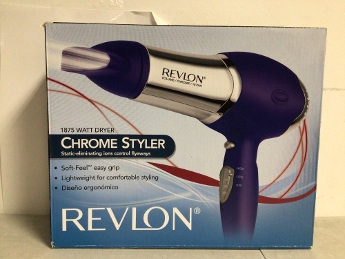 Revlon Chrome Styler Dryer, Powers Up, Appears New - Lot 583