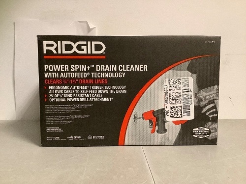Ridgid, Power Spin+ Drain Cleaner, Appears New - Lot 125