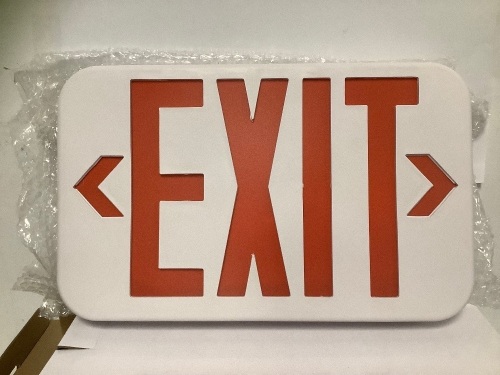 LED Emergency Exit Sign, Untested, Appears New - Lot 332