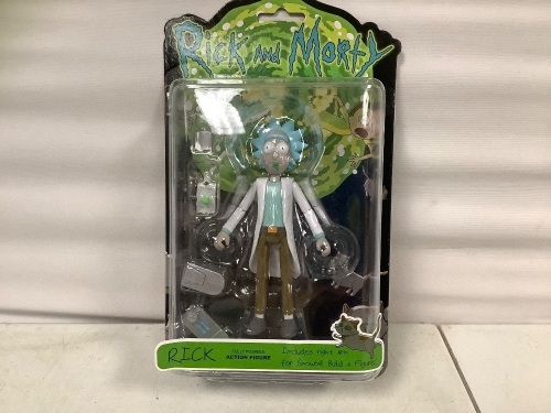 Rick And Morty, Rick, Fully Posable Action Figure, New - Lot 453