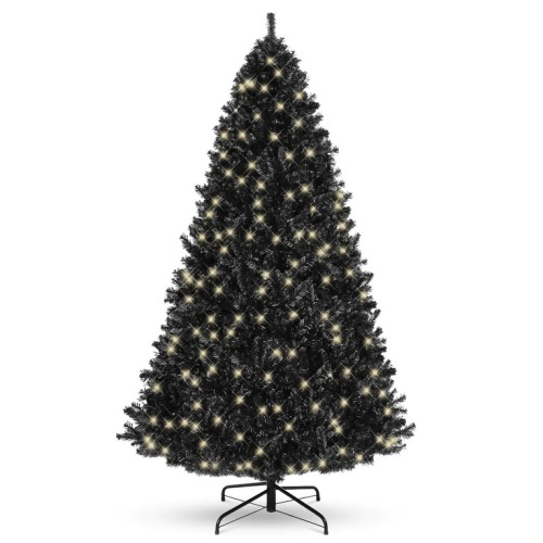 Pre-Lit Artificial Christmas Tree w/ 947 Tips, 350 Lights, Metal Stand - 6ft - Lot 4376
