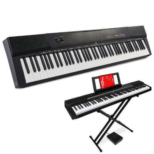 88-Key Digital Piano Set w/ Semi-Weighted Keys, Stand, Sustain Pedal - Lot 4483