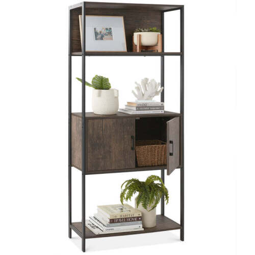 Storage Bookshelf for Living Room, Walkway w/ Cabinet, Elevated Design - Lot 4491