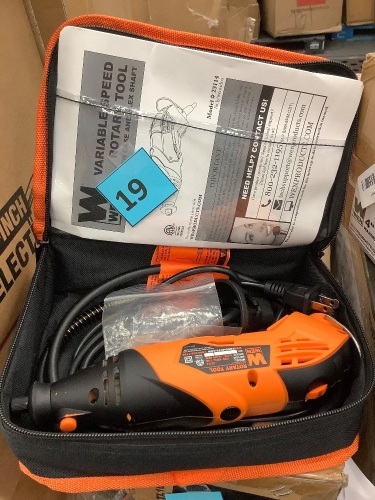 1.4-Amp High-Powered Variable Speed Rotary Tool with Cutting Guide, LED Collar, 100+ Accessories, Carrying Case and Flex Shaft - Lot 19