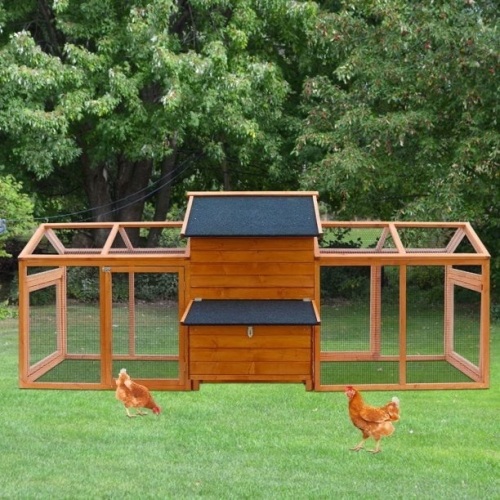 100in Outdoor Wooden Chicken Coop Hen House w/Nesting Box Removable Tray Ramp - Lot 131