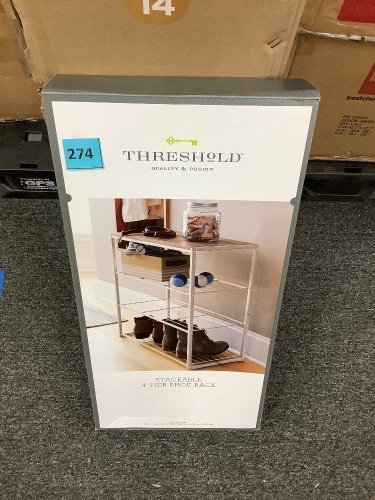 Stackable 4 Tier Shoe Rack - Lot 274