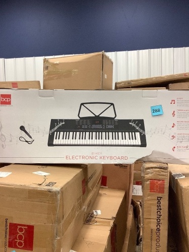 61-Key Beginners Electronic Keyboard Piano Set w/ 3 Modes, Microphone - Lot 288