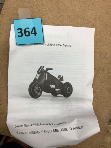 Kids Ride On Three Wheeler - Lot 364