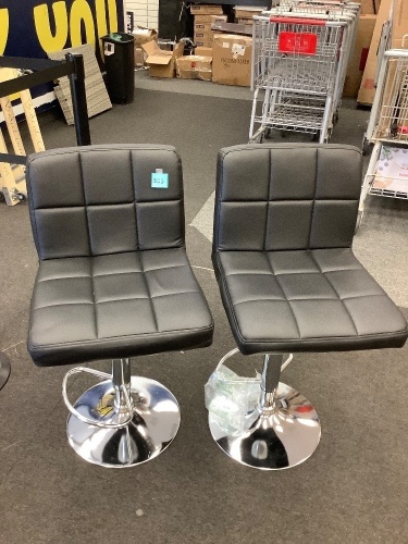 Set of Two Height Adjustable Bar Stools - Lot 365