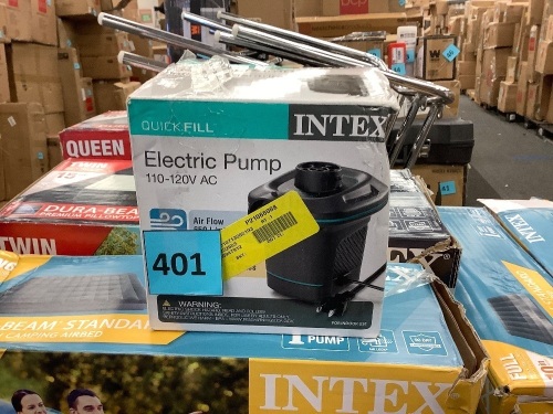 Intex Black Electric Air Pump 120 V Standard Electric Plug - Lot 401