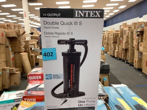 Intex Double Quick III S Hand Pump, 14.5" , Black - Lot 402
