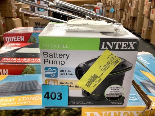 Intex Quick Fill Battery 6c Pump - Lot 403