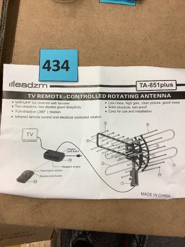 TV Remote Controlled Rotating Antenna - Lot 434