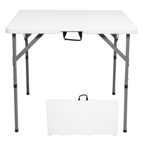 34" Portable Square Plastic White Folding Dinning Table - Lot 466