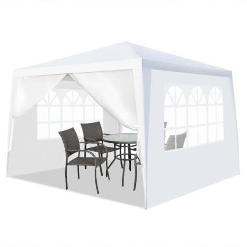 10' x 10' Party Tent Outdoor Gazebo Wedding Canopy w/4 Side Walls - Lot 469