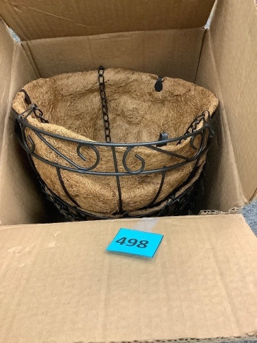 4 PCS Metal Round Hanging Planter Basket 10 Inch/ 14 Inch - Lot 498