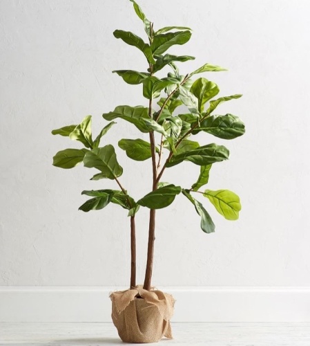 Faux Potted Fiddle Leaf Fig Tree, Medium - 5.4ft, Like New, Retail - $249 - Lot 7