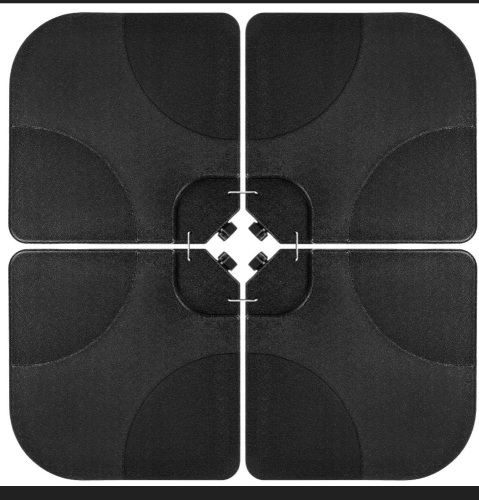 Best Choice Products 4-Piece Cantilever Offset Patio UmbrellaStand Square Base Plate Set w/ Easy-Fill Spouts - Black, Like New, Retail - $79.99 - Lot 37