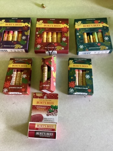 Burt's Bees, Lip Balm, Various Flavors, LOT of 7, New - Lot 39