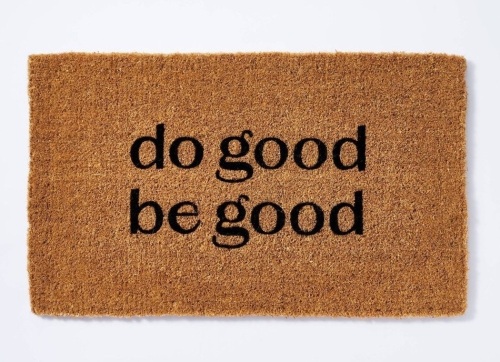 1'6"x2'6" Do Good Be Good Doormat Black - Threshold™ designed with Studio McGee, Like New, Retail - $20 - Lot 60