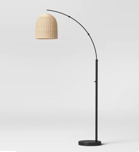 Addison Rattan Floor Lamp Natural - Threshold, Like New, retail - $115 - Lot 68