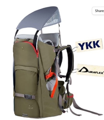 WIPHA Baby Backpack Carrier, Ergonomic Child Carrier Hiking with Sun Canopy,Safe Toddler Hiking Backpack Carrier with Large Storage Space&InsulatedPocket Adjustable Padded Child Seat, Like New, Retail - $118.98 - Lot 72