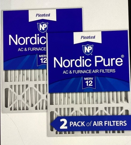 Nordic Pure 20x25x5 MERV 12 Pleated Lennox X6673 X6675Replacement AC Furnace Air Filters 2 Pack, :Like New - Lot 97