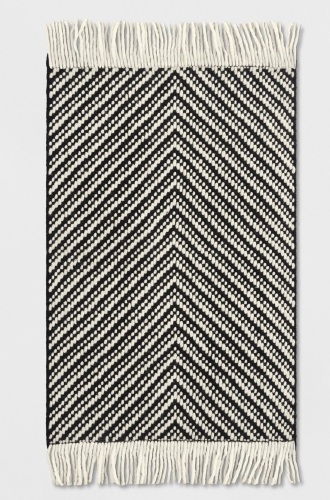 2'×3' Chevron Woven Area Rug Black/White - Project 62,  New, Retail - $20 - Lot 103
