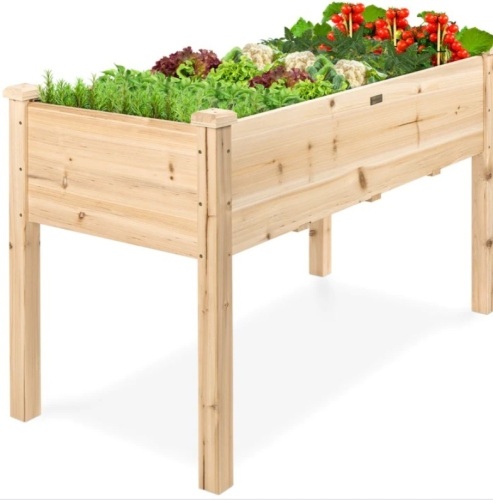 Raised Garden Bed, Elevated Wood Garden Planter Stand, Like New, Retail - $99.99 - Lot 115