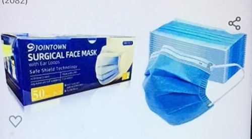 Jointown Surgical Face Mask (50 masks per box), 8.7x7.9x14.6, LOT off 6, New, Retail - $6.74 - Lot 119