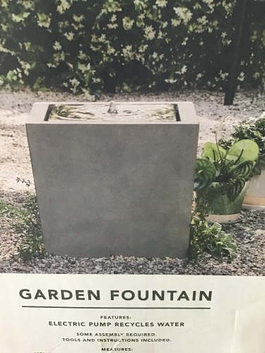 Smith & Hawken 15.75" Square Fountain Gray - Smith & Hawken, Like New, Retail - $67.20 - Lot 140