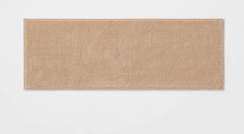 20"x58" Everyday Chenille Bath Runner Tan - Room Essentials , Like New, Retail - $20 - Lot 158