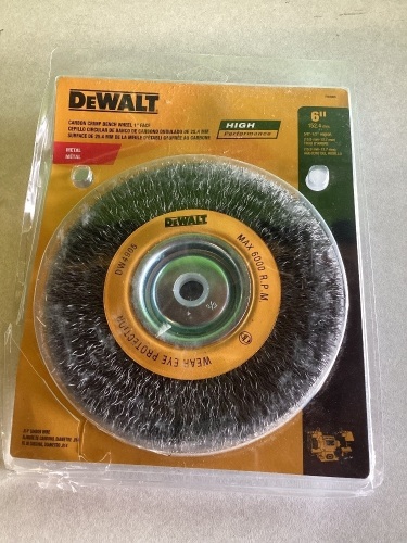 DeWalt DW4905 Wheel Brush Whl Arbor 5/8-1/2, New, Retail - $15.59 - Lot 164