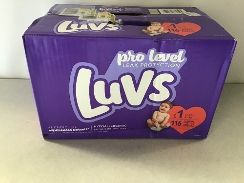 Luvs Ultra Leakguards, Stage 1 Disposable Diaper, 116 Ct, New, Retail - $39.77 - Lot 195
