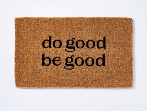 1'6"x2'6" Do Good Be Good Doormat Black - Threshold™designed with Studio McGee, New, Retail - $20 - Lot 197