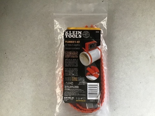 Klein Tools 69346 Plumber's Kit, Use with Digital AngleGauges and Levels Cat. Nos. 935DAGL and 935DAG, ContainsMetal Plate and 2 Straps, Like New, Retail - $9.99 - Lot 207