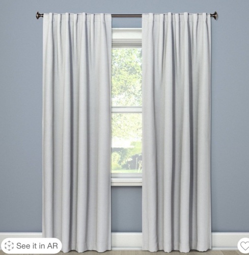 1pc 50"x95" Room Darkening Small Check Window CurtainPanel Gray - Threshold, Like New, Retail - $37 - Lot 211