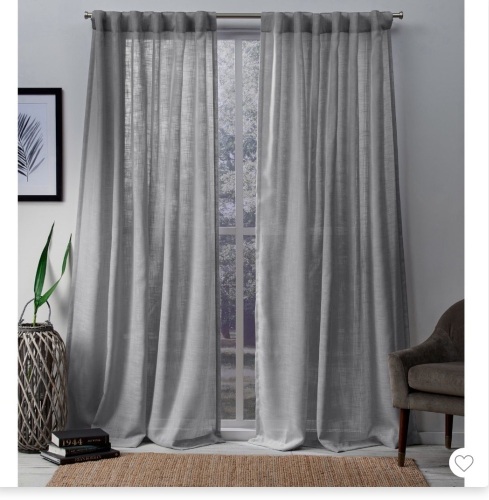 Set of 2 (96"x54") Bella Curtain Panels Silver - Exclusive Home, Like New, retail - $28.99 - Lot 212